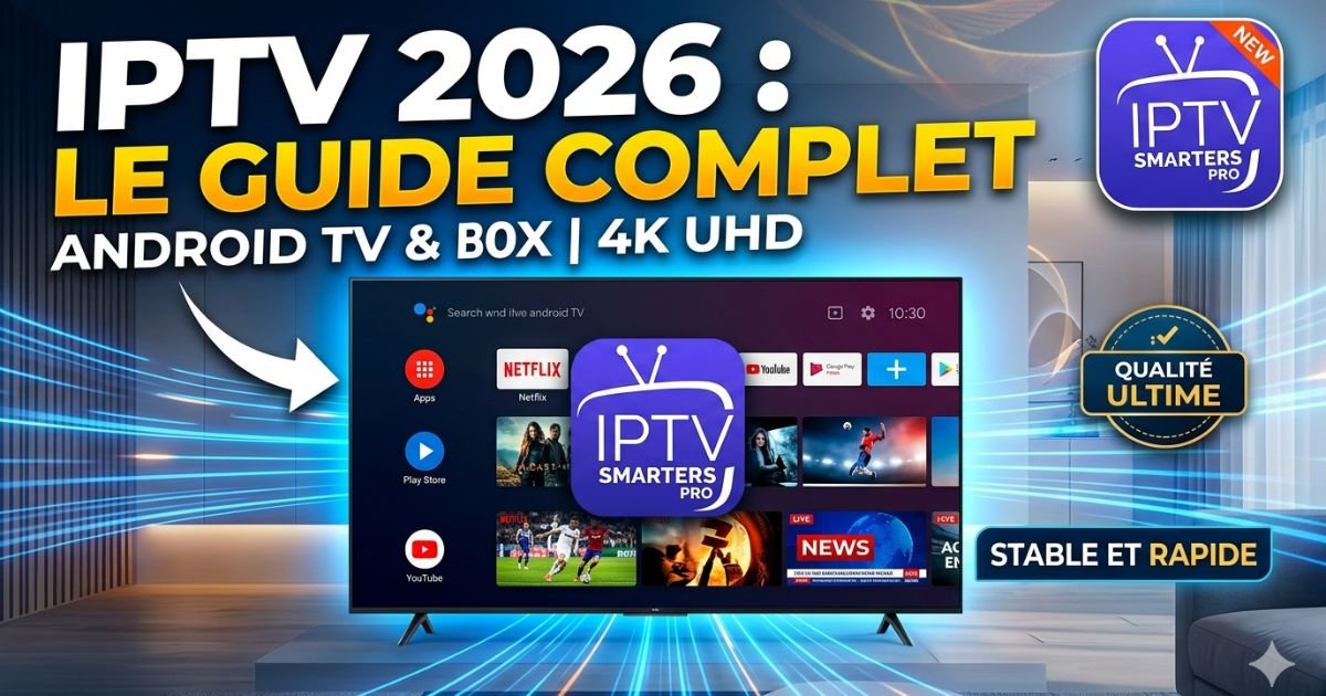 IPTV Android TV guide : Tutoriel complet pour installer et configurer IPTV Smarters Pro sur Smart TV et Box Android en 4K UHD.