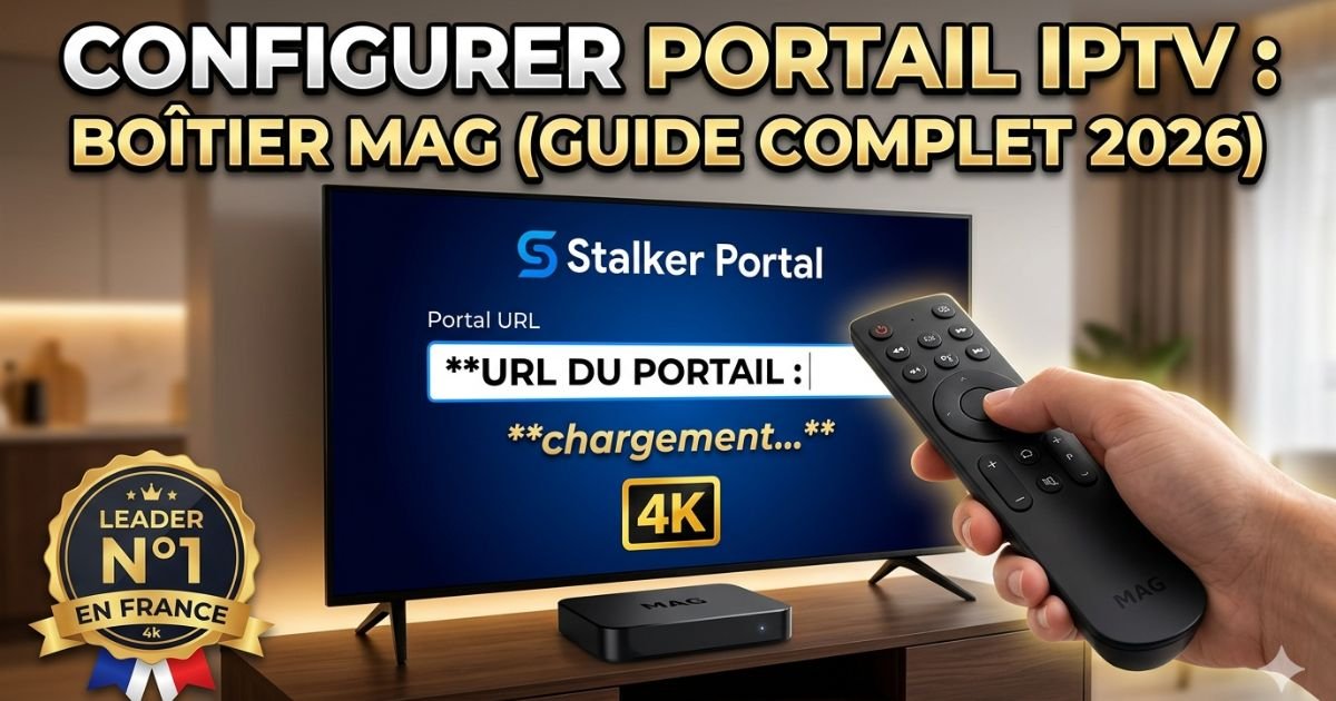 Tutoriel 2026 : Comment configurer portail IPTV sur boîtier MAG. Guide étape par étape pour l'adresse MAC et l'URL du portail avec IPTV Smarters Pro.