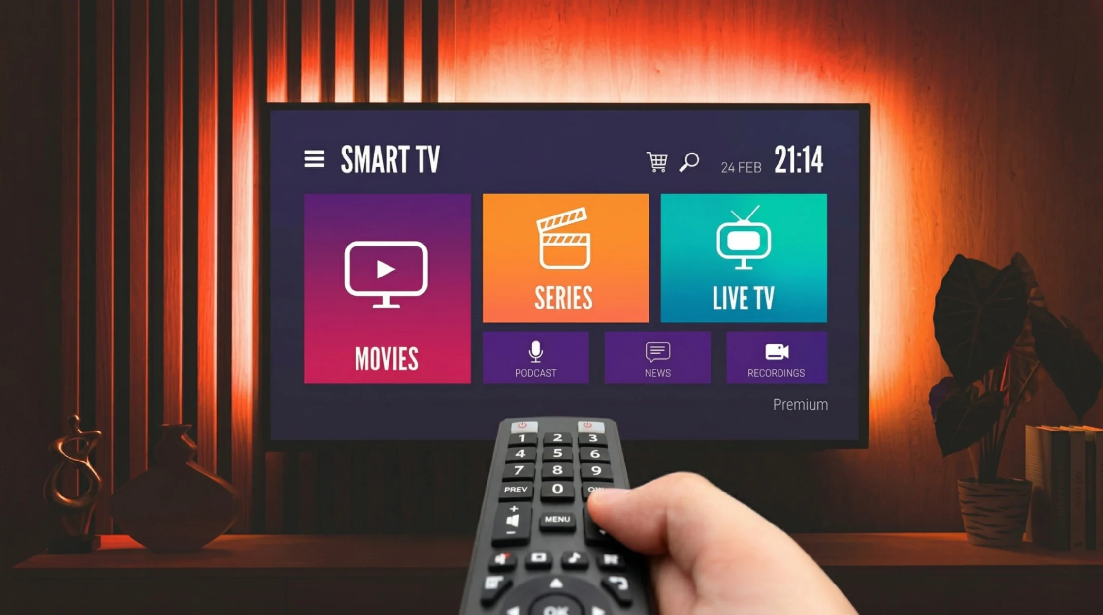 Interface de l'abonnement IPTV France sur Smart TV