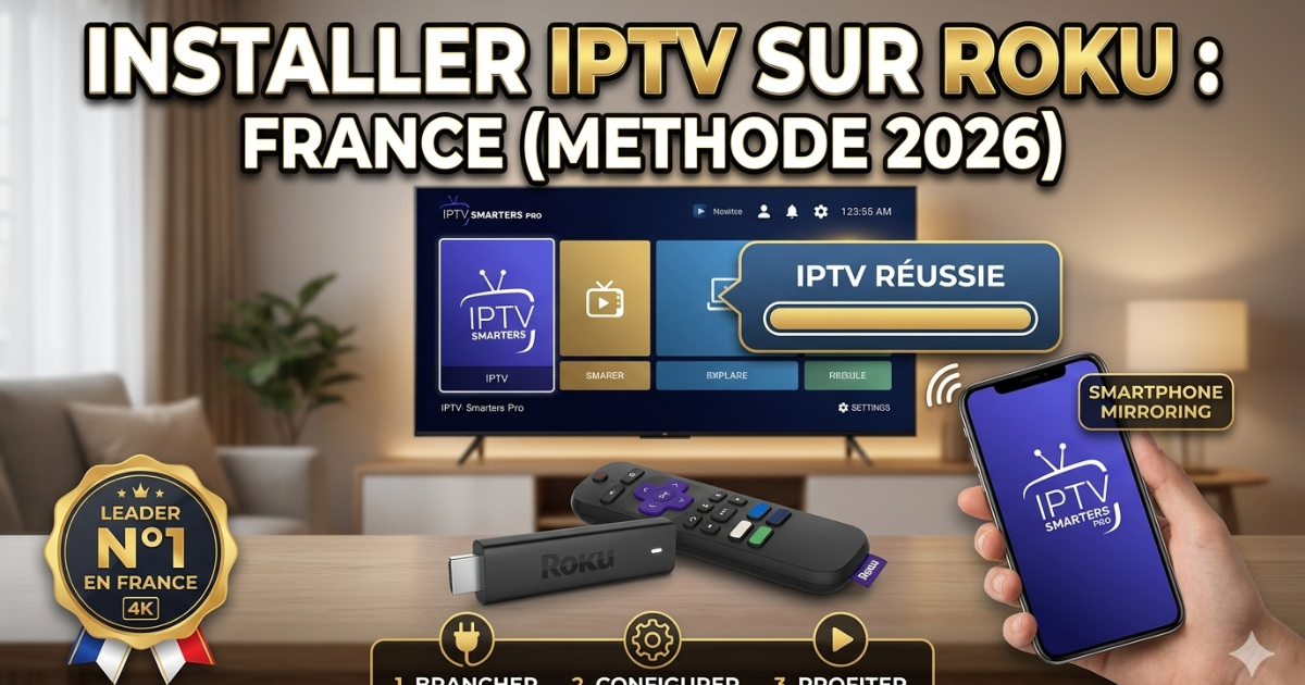 Découvrez la méthode fonctionnelle pour installer IPTV sur Roku France en 2026. Profitez de l'IPTV Smarters Pro en 4K stable avec le service n°1 en France.