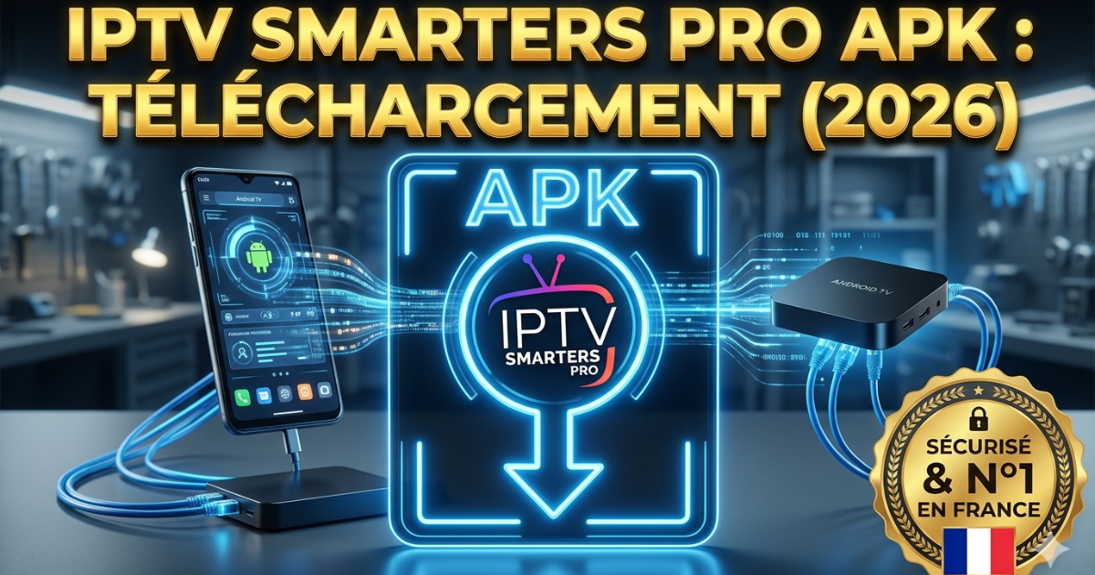 Réussissez votre IPTV Smarters Pro APK téléchargement en toute sécurité. Guide complet 2026 pour installer l'application sur Android, Firestick et Box TV.