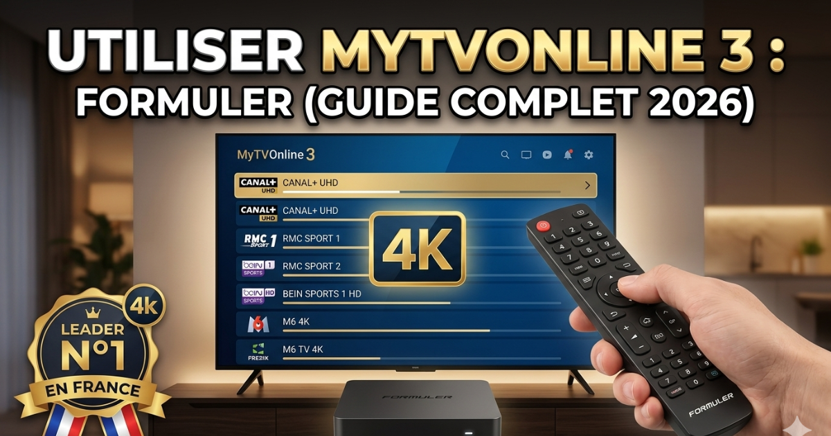 Apprenez à utiliser MyTVOnline 3 sur Formuler pour une expérience 4K. Guide complet pour configurer votre abonnement IPTV Smarters Pro avec le n°1 en France.